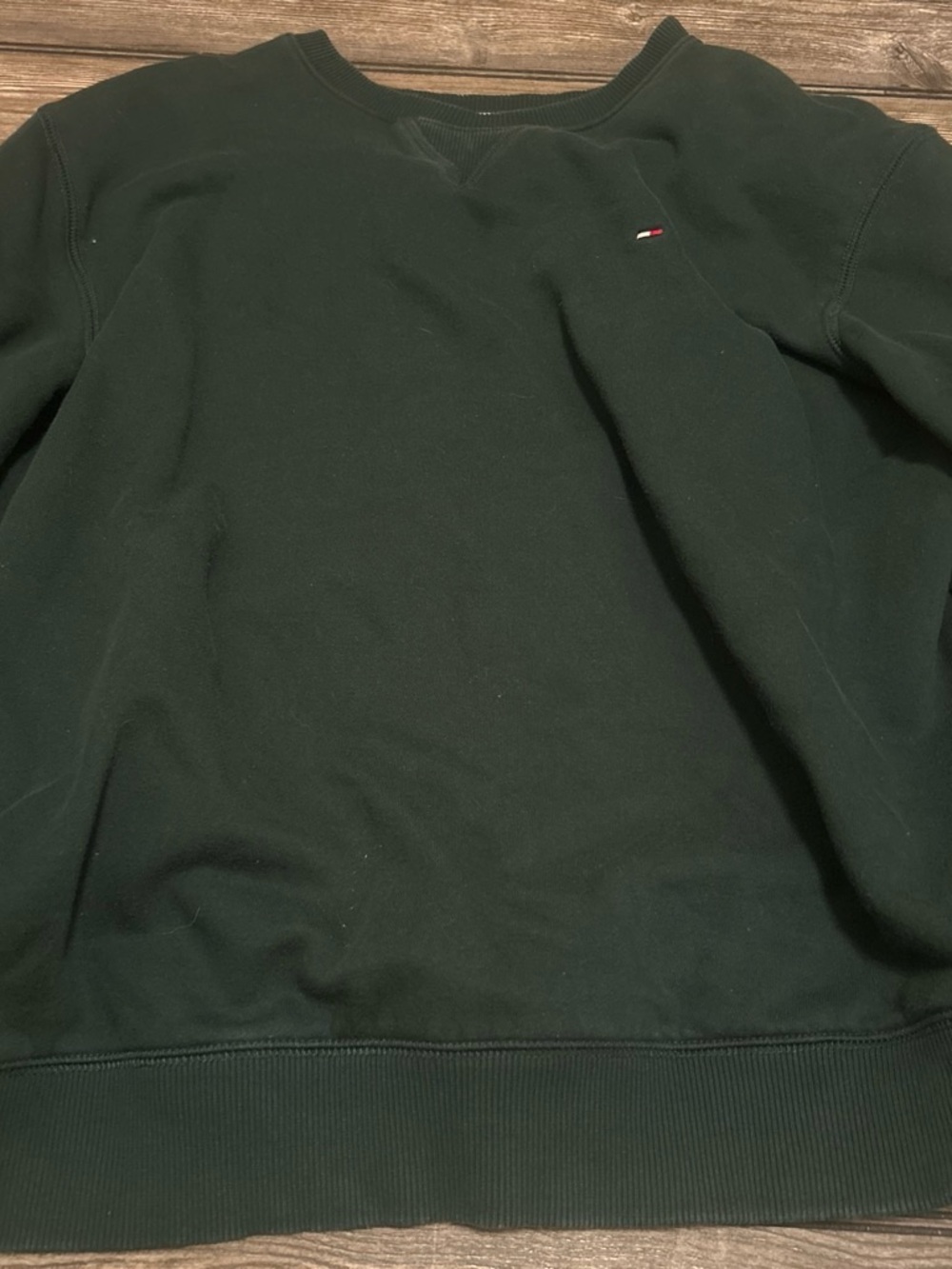 Tommy Hilfiger Forest Green Pullover with Signature Trim
